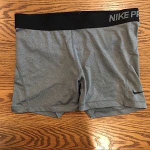 Gray Nike Pro Spandex